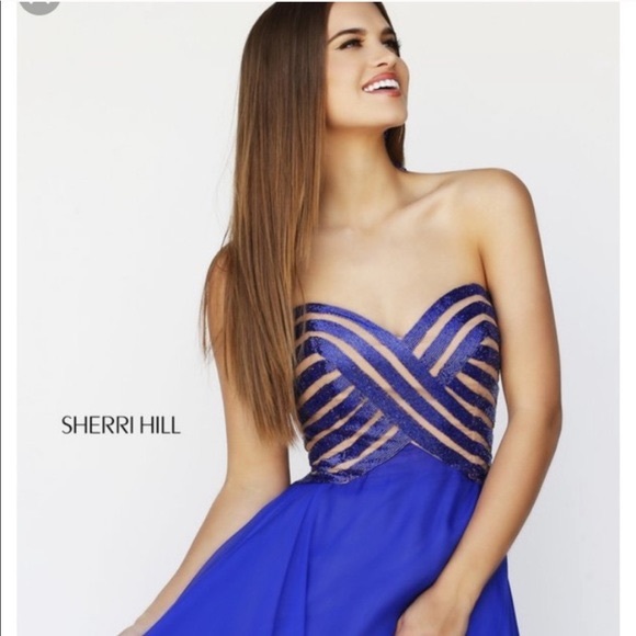 Sherri Hill *worn once* Green Prom Dress - Picture 5 of 6